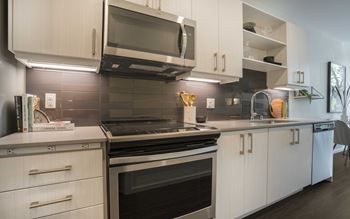 Stunning subway tile backsplash